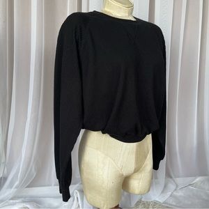 Hollister Top Black Long Sleeve Jumper Pullover Size S